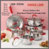 12pcs Stainless steel cookware set