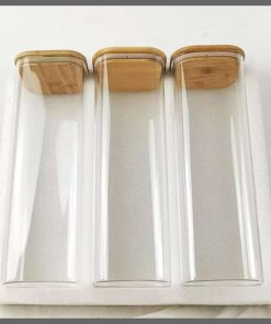 2L Rectangular shape glass spaghetti jar