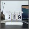 Modern Wooden Perpetual Calendar Flip Month Date Display
