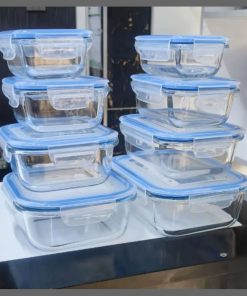 8Pcs Food grade glass lunch box