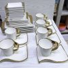 24pcs Gold unique dinner set