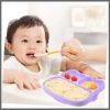Silicone  STICKIE PLATE No spill snack bowl with partitions  for baby feeding training
