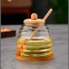 Multi-Purpose Glass Honey Storage Jars with Wooden Lid and Stirring Stick