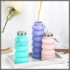 500ml Foldable silicon water bottles