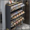 Bucket flip shoe rack