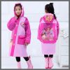 Inflatable brim kids disney cartoon themed raincoats