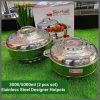 2 pcs Stainless Steel Designer Hotpots