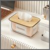 Transparent Tissue Box With Bamboo Cover