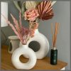 Porcelain ceramic 2in1 elegant decor Donut flower vases