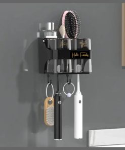 Family toothpaste dispenser with 2 cups