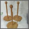 Bamboo Wood Tissue Holder Vertical Roll Pole Paper Towel Holder