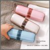 Portable transparent travel toothbrush toothpaste container