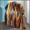 Bohemian Knitted Throw Blanket With Tassel