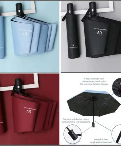 8 Ribs Travel Rain Sun Umbrella Windproof Multi-color