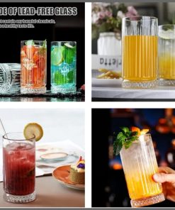 6Pcs Ribbed high end Glass