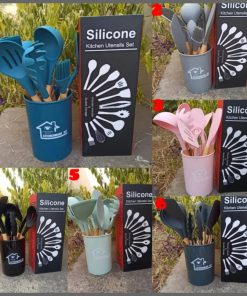 12Pcs Silicone cooking spoons