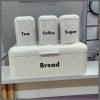 Alloy Bread Bin with Three Canister Set