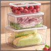 3Pcs Acrylic Transparent fridge organizer