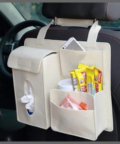 Car Back Seat Storage Bag Organizer Hanging Bag Box Paper Towel Phone Storage