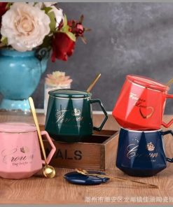 Diamond Shape Ceramic Cup Set Gift Box