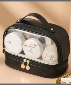 Double Layer Cosmetic Toiletry Travel Bag