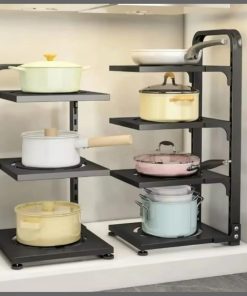 Kitchen Under Sink Pot Holder Multilayer Frying Pan rack