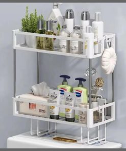 Over the toilet rack
