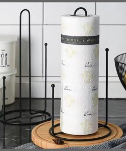 Light luxury metallic paper towel holder