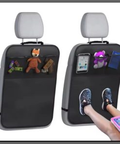 Car Seat Back Protector with Mesh Storage Compartments