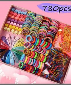 Girls Colorful Hair Bands Set Nylon Elastic Rubber Accessories