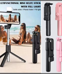 Selfie stick with light plus tripod
