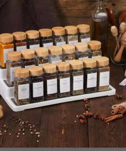 12Pcs Premium thick glass storage jars with bamboo lid
