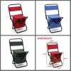 Foldable camping chair with storage pouch