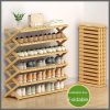 6-Tier Bamboo Shoe Rack stand Multifunctional Organizer 