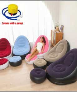 Inflatable Deluxe Lounge Seat / Inflatable seat with Foot rest & Free Pump