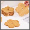 6 pcs set bamboo coasters