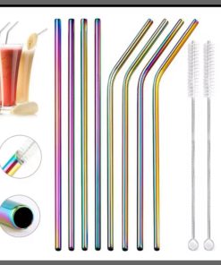 10 pcs straw set plus 2 cleaning brushes