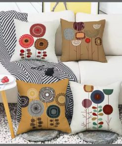 Retro Fashion Cotton Linen Blend Throw pillow Covers