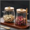 500ml Glass Storage Jar with bamboo Lid/Spoons