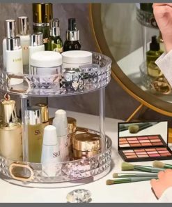 2 Tier Diamond acrylic rotating lazy Susan