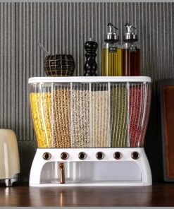 Acrylic Partitioned Rice/Cereal Dispenser