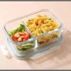 1050ml Double partitioned High borosilicate Glass food containers