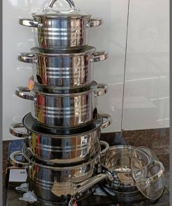 12pcs Edenberg Stainless Steel Cookware Set