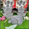10pcs Square Granite Die Cast Cookware set