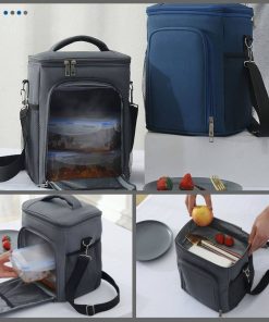 2 compartment Insulated Lunch Bag
