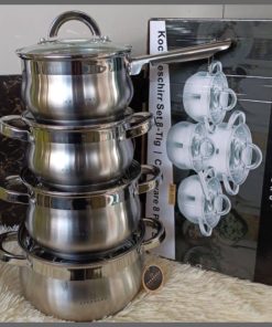 8pcs Edenberg Stainless Steel Cookware Set