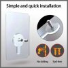 10pcs Strong Adhesive Seamless Sticky Wall Hook with screw