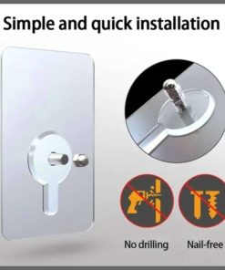 10pcs Strong Adhesive Seamless Sticky Wall Hook with screw