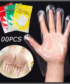 100pcs Food grade disposable kitchen clear gloves
