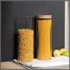 2L Glass spaghetti/cereal jar with airtight Bamboo lid